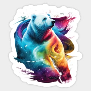 Cosmic Polar Bear Sticker